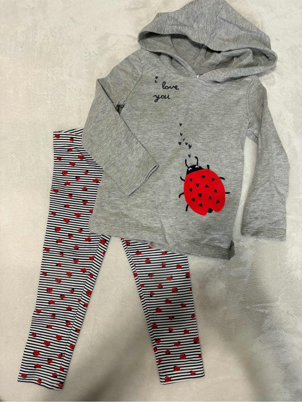 Ladybug top and bottoms set